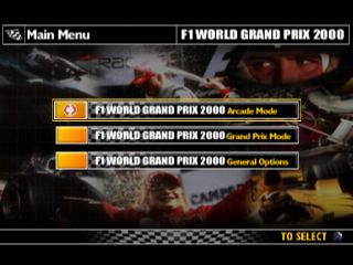 F1 World Grand Prix title screen for Playstation